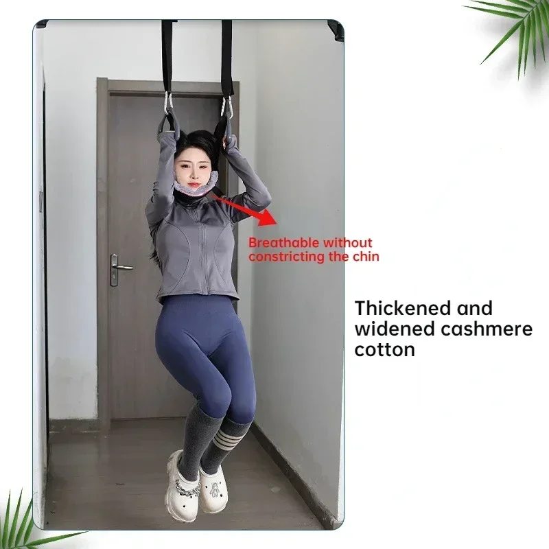 Neck Exercise Stretcher Horizontal Bar Hook Type Household Sling Neck Massager Nursing Rehabilitation Cervical Traction Belt