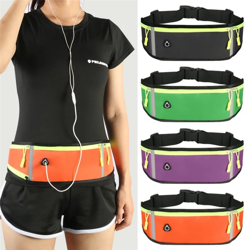 Professional Running Waist Bag Sports Belt Pouch Mobile Phone Case Men Women Hidden Pouch Gym SportsBags Running Belt Waist Pack