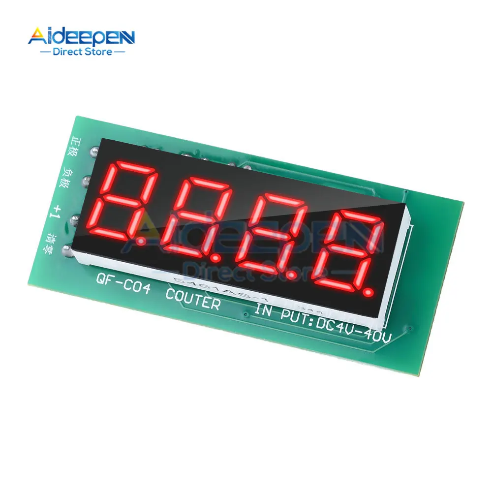 DC 4-40V Counter Module High Quality 0.56 inch 4 Digit Digital Display with Memory Function 0-9999 Counter Module