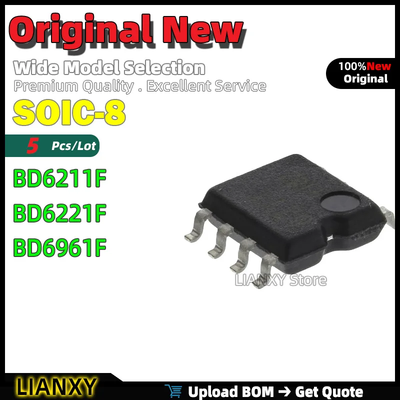5pcs SOIC-8 BD6211F BD6221F BD6961F Motor Driver New Original