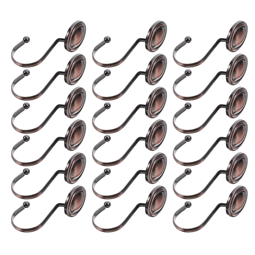 

24Pcs Rustic Iron Shower Curtain Hooks Vintage Bathroom Decor Accessories Sturdy Farmhouse Rod Rings Iron Shower Hooks