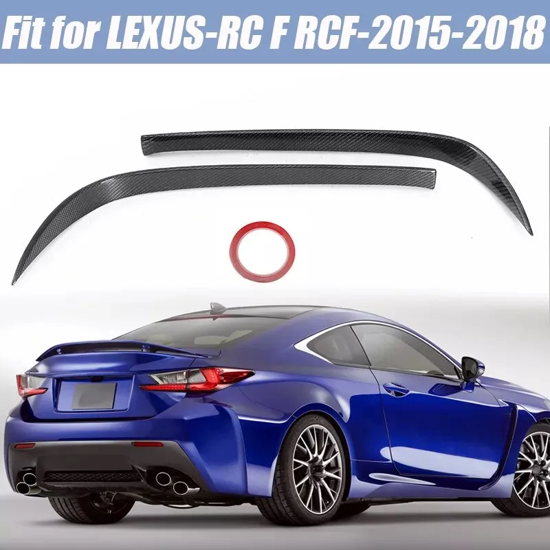 Carbon Fiber Rear Bumper Side Trim Canard Lips For Lexus RC F RCF 2015-2018 Rear Bumper Lip Spoiler Side Air Vent Cover