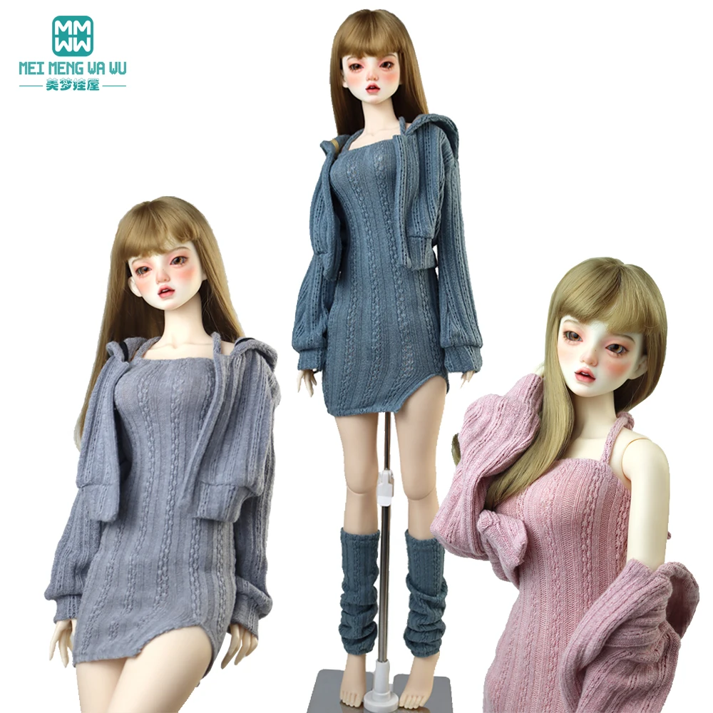 

Doll clothes Fashion halter slit knit skirt sweater coat fit 43-60cm 1/4 /3 BJD DD SD13 doll accessories girl gift