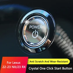 QHCP Engine Start Stop Button Cover Car Crystal Ignition Cover Sticker Trim Fits For Lexus NX 22-23 RX 2023 Interior Accessories