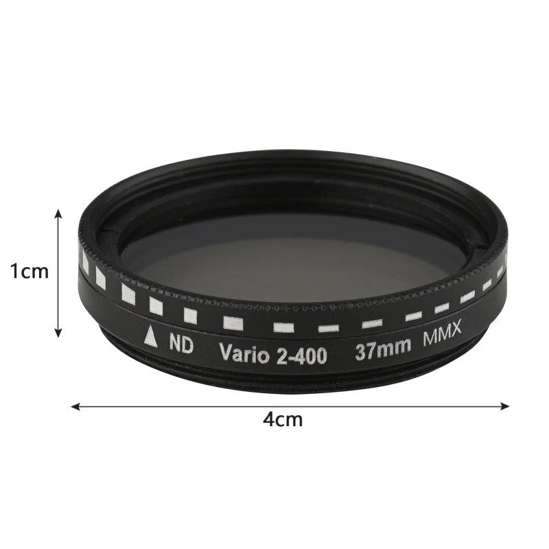 37MM Professional Clip-on Phone Filter Lens ND2-400 Adjustable Neutral Density Filter ND Filter with Phone Clip for Smartphone