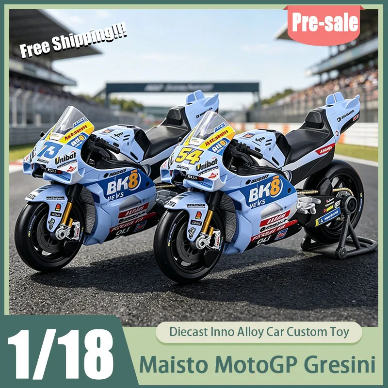 

Maisto 1:18 2025 Motogp Gresini Racing Team #73 Alex MáRquez & #54 FermíN Aldeguer Diecast Motorcycle Models Collectible Toy Kid