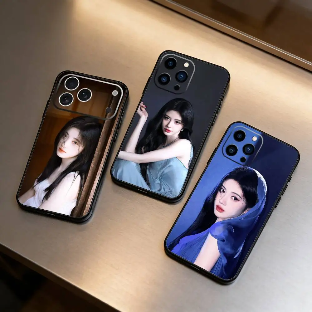 

Ju Jingyi K- Kiku Phone Case For iPhone17,16,15,14,13,12 Plus,Max Soft Silicone Black Cover