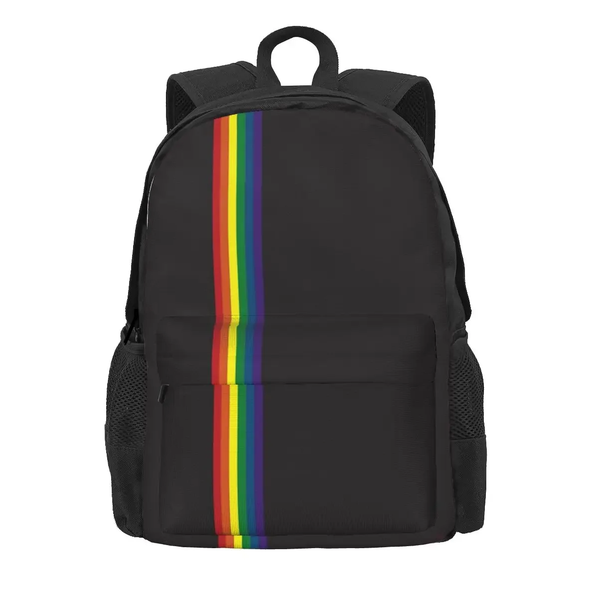 Sacs à dos arc-en-ciel Pride pour enfants, cartable noir pour garçons et filles, sacs d'école pour enfants, sac à dos de dessin animé pour enfants, sac à dos de voyage initié