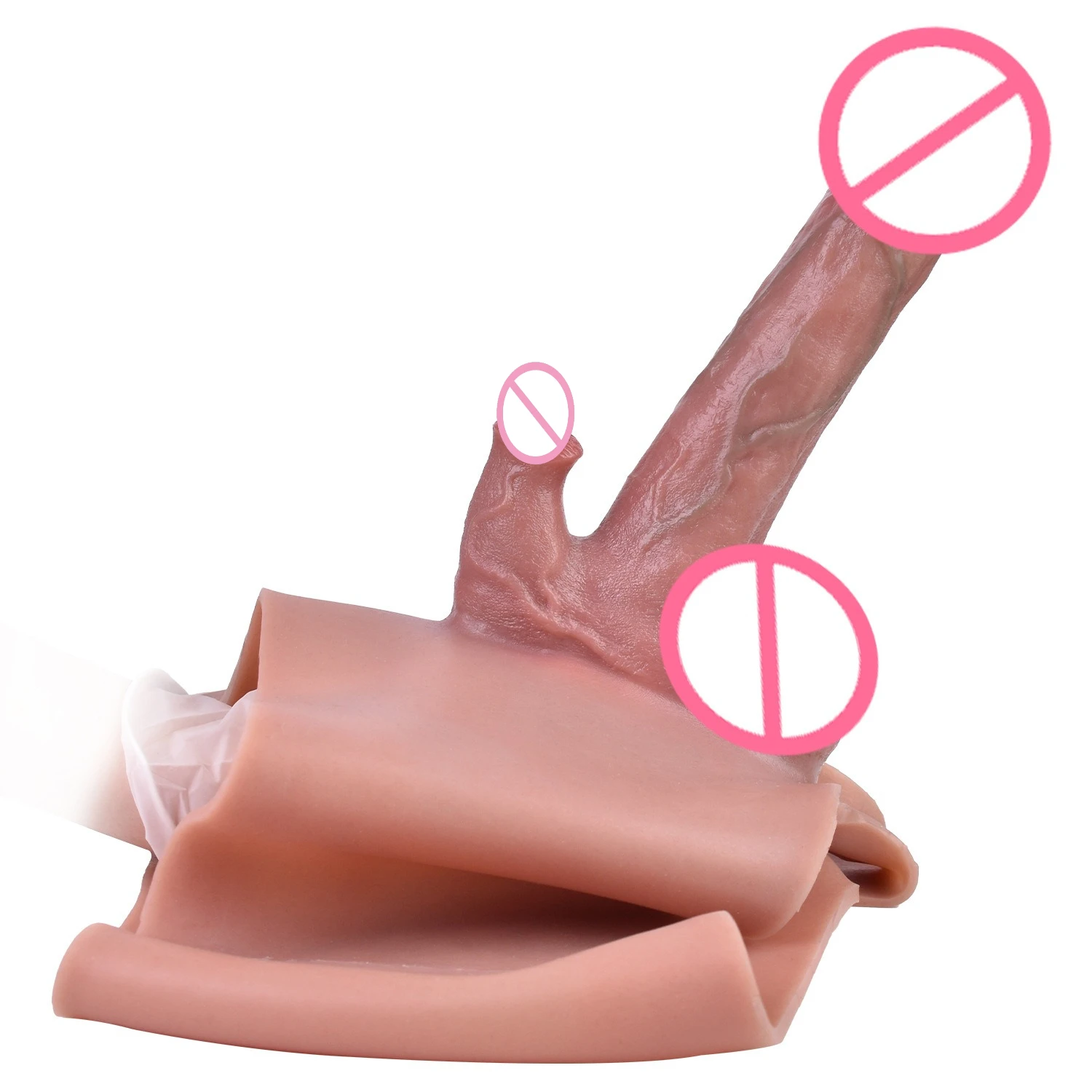 الرجال غطاء قضيب جوفاء يرتدي الاستمناء النشوة الجنسية لعبة الجنس سيليكون بنطال جلدي قطعة واحدة دسار غطاء القضيب منتجات جنسية