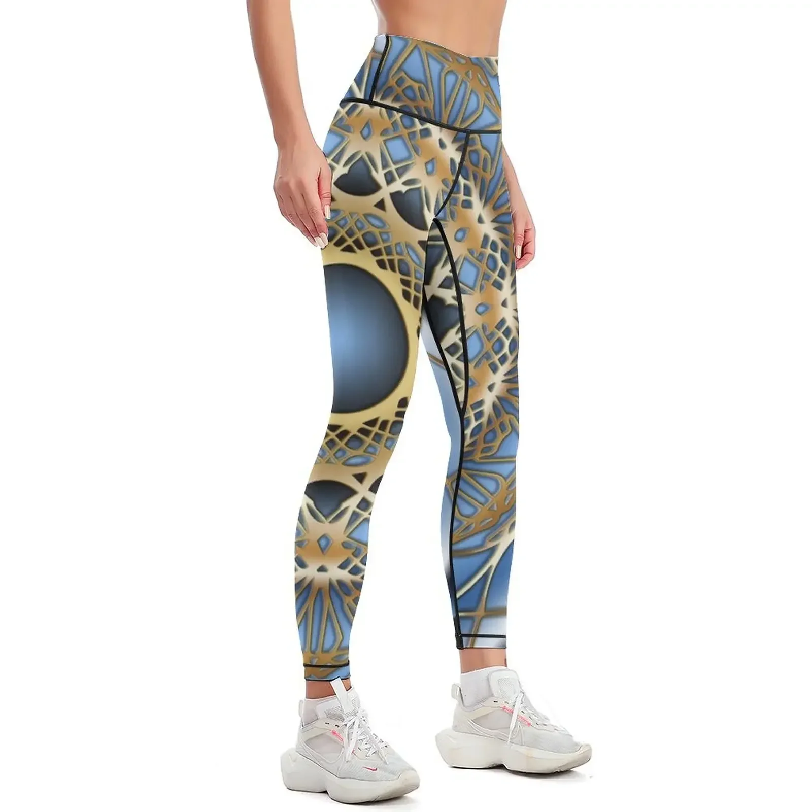 Sano designs Blue mandala Leggings gym top for physical Women sportwear sportswear for gym Womens Leggings