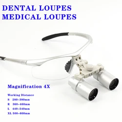 Dental Binoculars Dental Loupes 4X Dental Magnifying Glass Medical Binoculars Surgical Binoculars Magnifier Dental Loupe