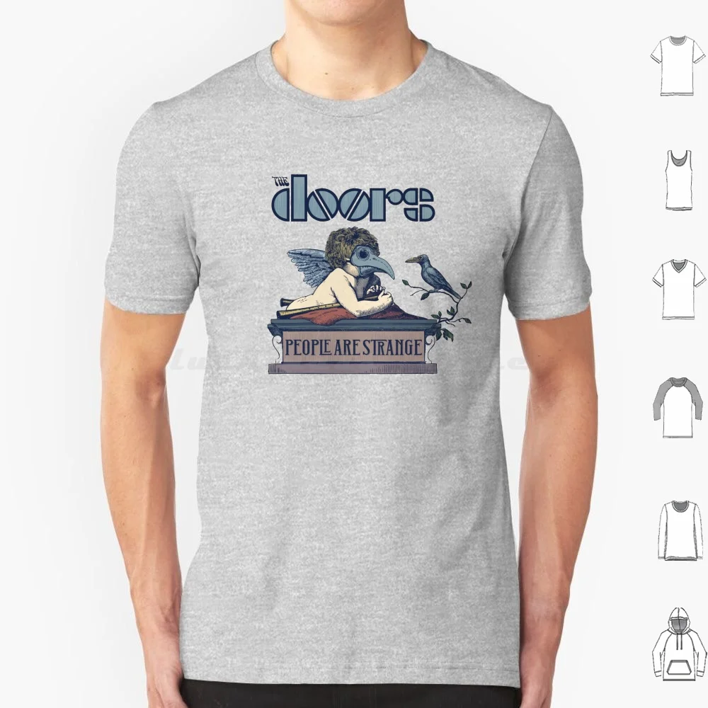 Camiseta People Are Strange de talla grande, 100% de algodón, banda de cuervo, Cupido, Humor, Jim Morrison, citas de la peste, Retro, extraño Día de San Valentín