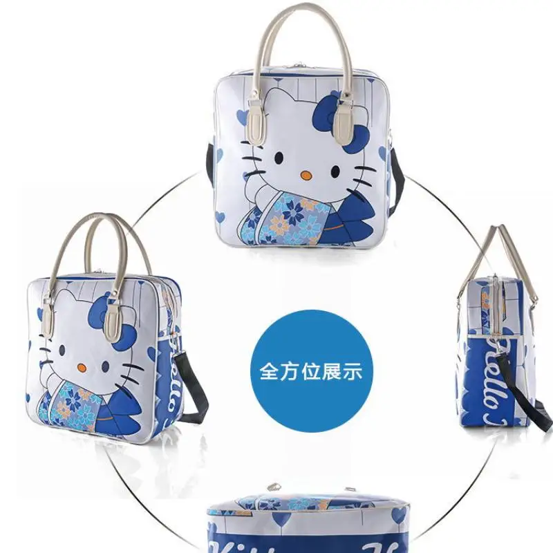 헬로 키티 산리오 소녀 만화 여행 가방 애니메이션 카와이 휴대용 컬렉션 세면 용품 가방 메이크업 가방 새로운 스타일 유행 달콤한