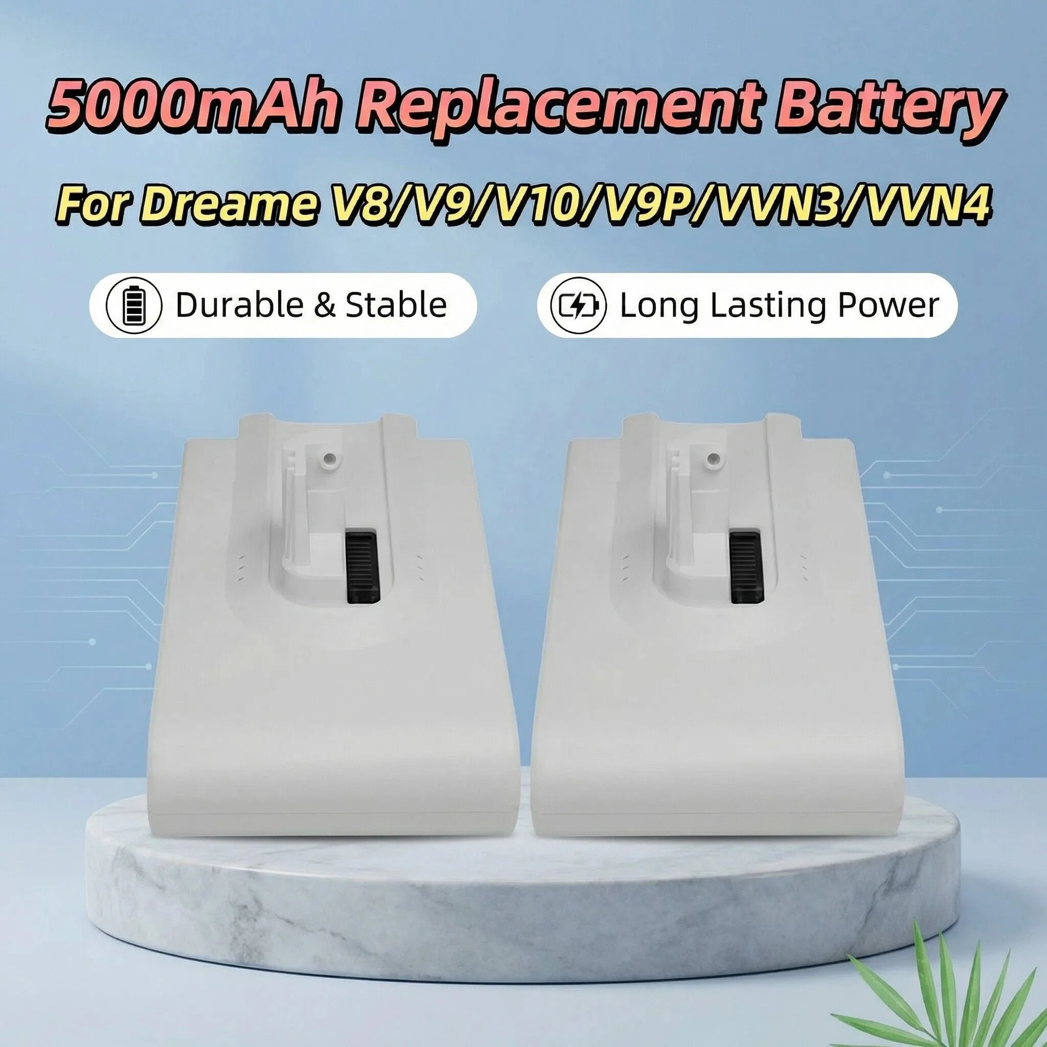 

5000mAh 25 2V 18650 Li Ion Rechargeable Battery For Dreame V8 V9 V9P V10 VVN3 VVN4 Vacuum Cleaner Durable Stable
