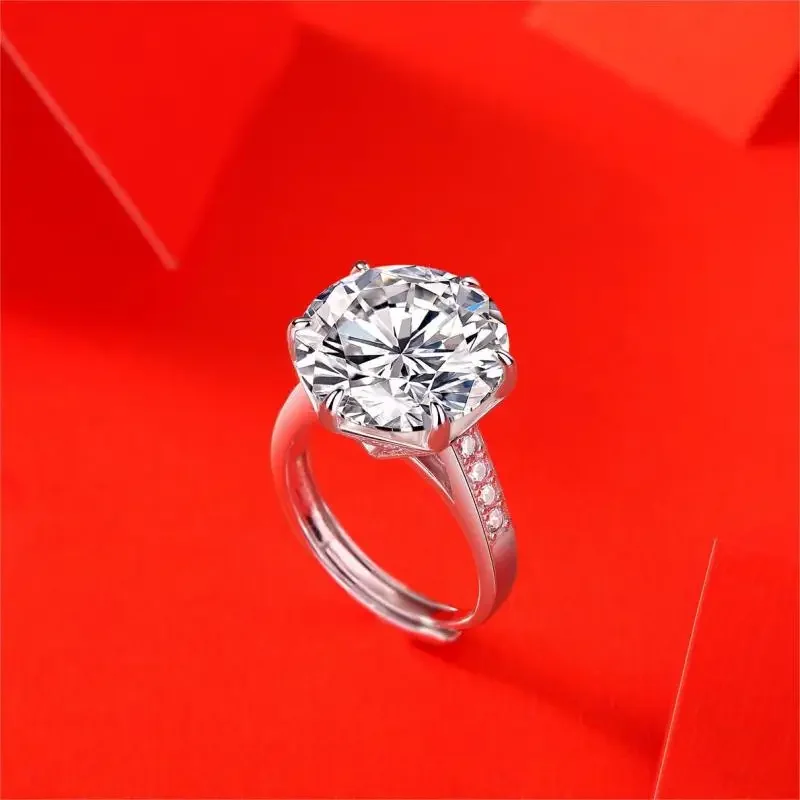 RUIF Hot sale S925 Silver D Color Moissanite Gemstone Ring Ladies Fashion Jewelry Women Rings couple Personalized