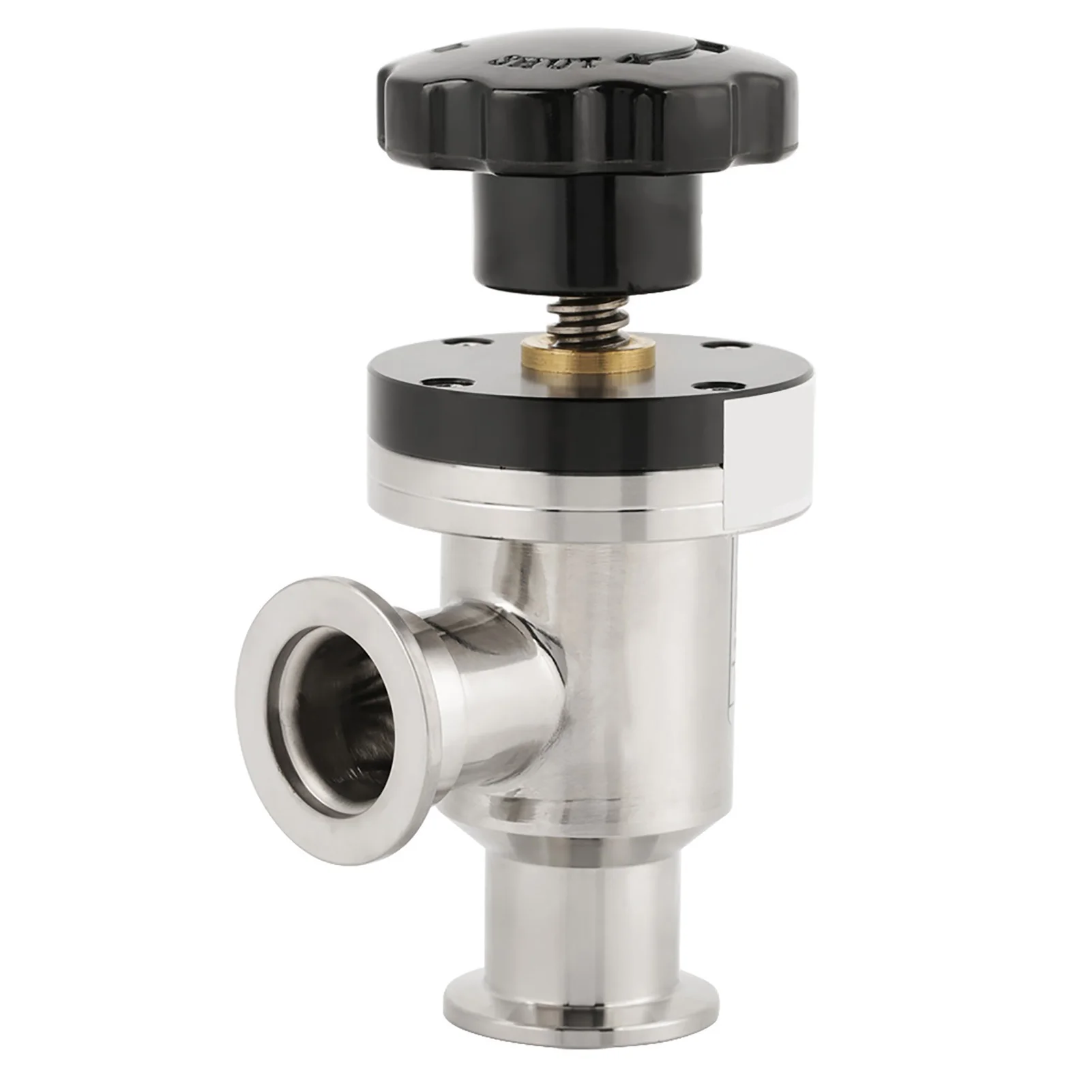 Bellow Isolation Valve KF25 304 Stainless Steel High Vacuum Manual Right Angle Bellow Isolation Valve Bellow Valve KF25 Valve