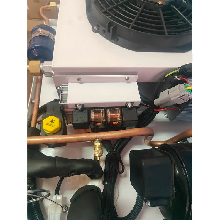 Rooftop 12 فولت 24 فولت التيار المتناوب 0 -18 درجة وحدة تبريد الفريزر للتخزين البارد شاحنة مبردة لمركبات توصيل الطعام في الشاحنة #3