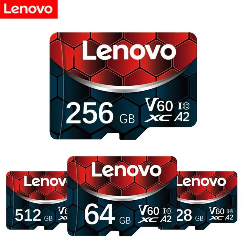 Scheda di memoria Lenovo 128 GB 256 GB 512 GB ad alta velocità Class10 1 TB 2 TB SD/TF Flash Card regalo per smartphone Tablet PC Fotocamera Scheda