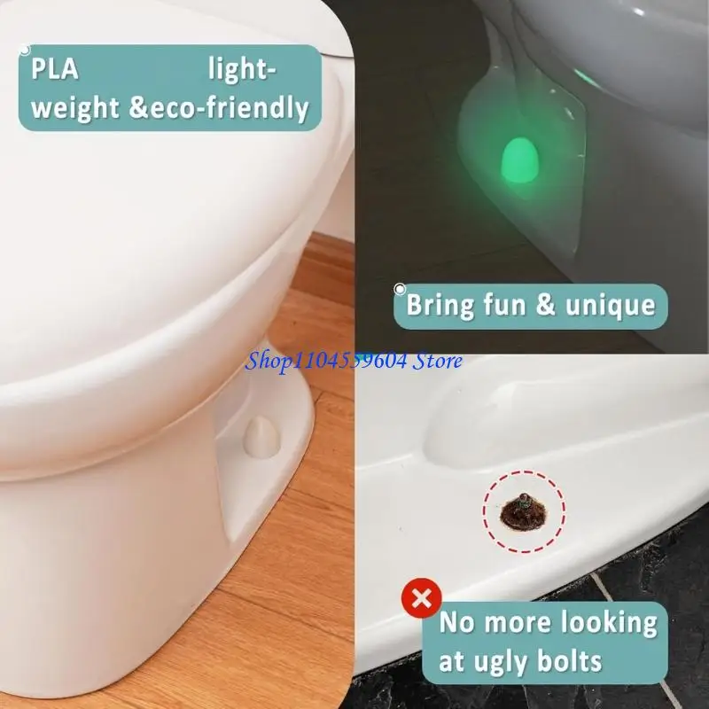 

12QM, 4 шт., светящиеся крышки для болтов для унитаза, для легкого сокрытия неприглядных болтов с видимостью в ночное время в