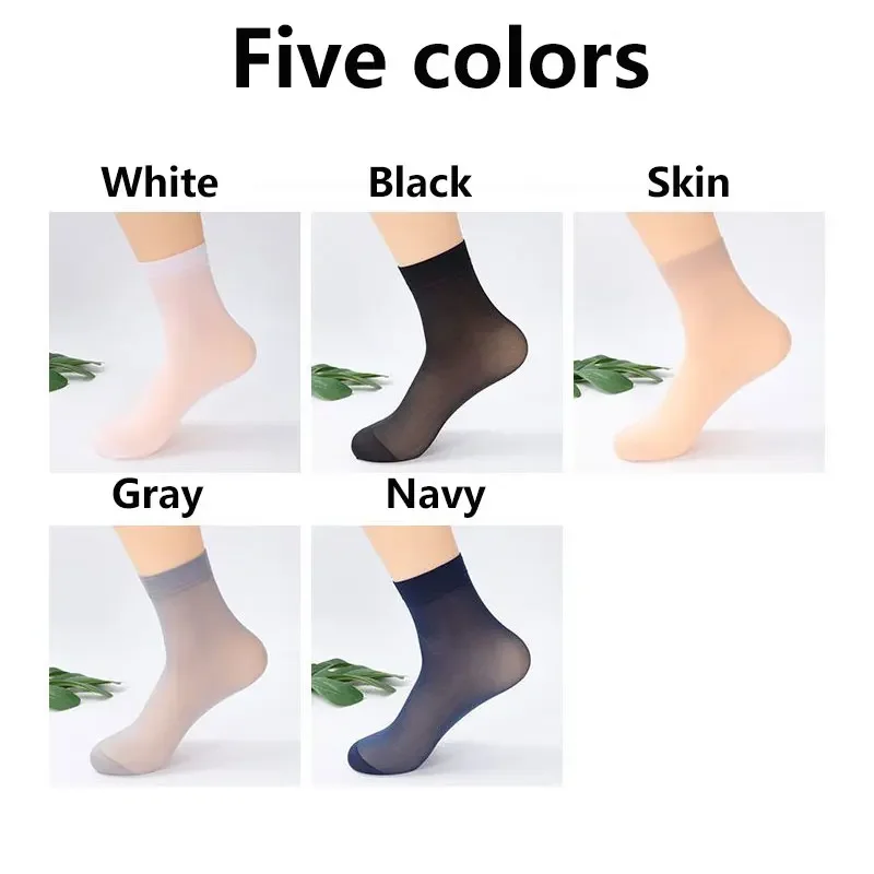 10Pcs Spring And Summer Thin Men's Anti-hook Wire Can Not Drop Heel Steel Stockings