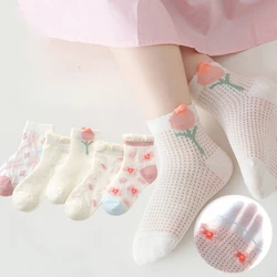 5Pairs/lot Children Socks for kids Girls Cotton Cute Outdoor Travel Sports Socks Spring Summer Sports Clothes Accessories