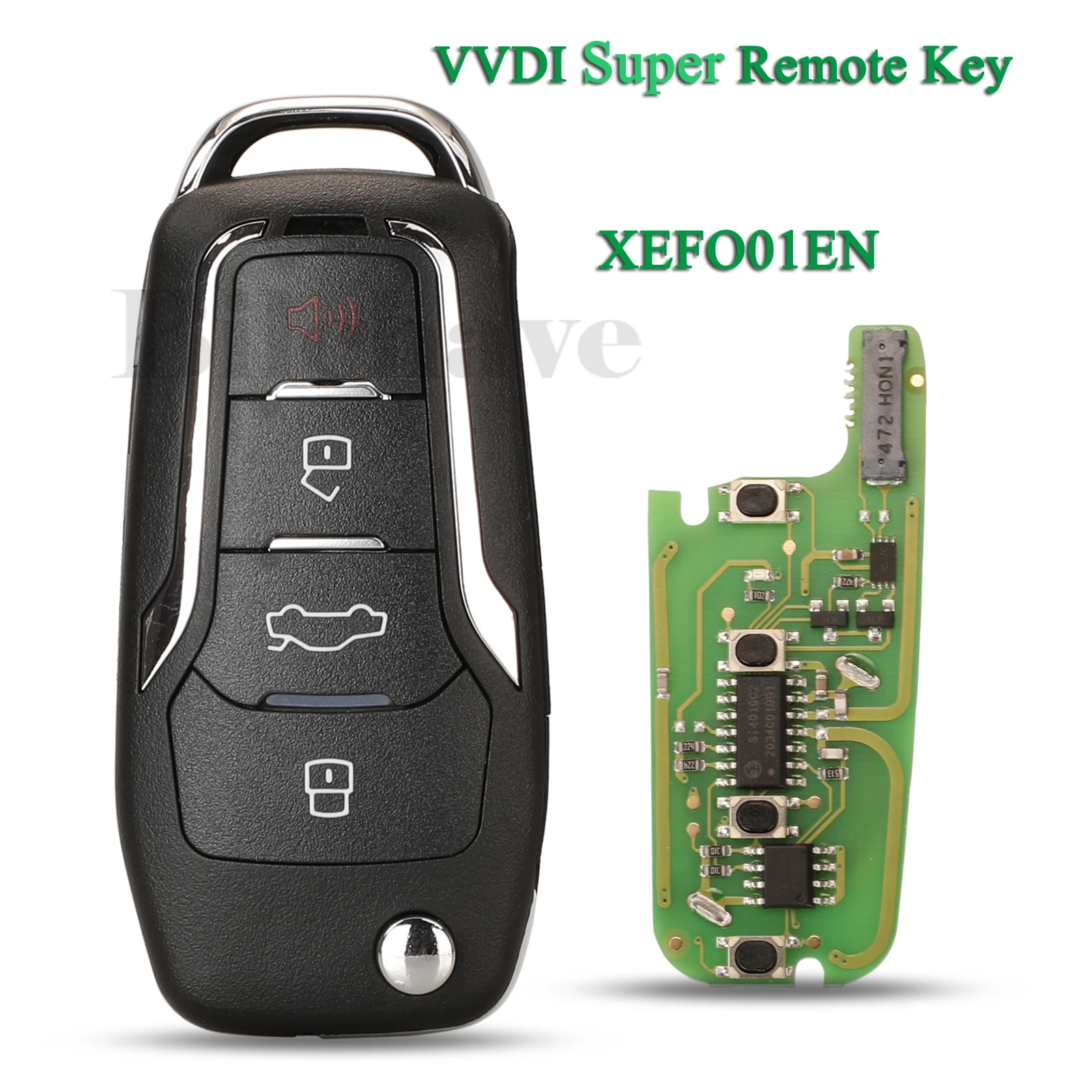 

jingyuqin Xhorse 4 Buttons XEFO01EN VVDI Super Remote Key For Ford Style For VVDI Key Tool VVDI2 Version