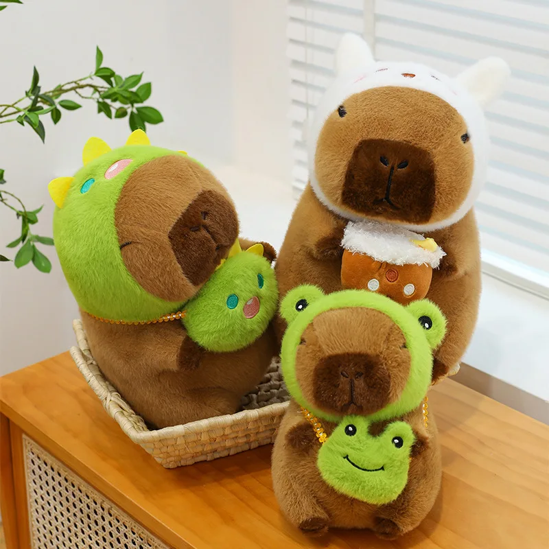 Nouvelle peluche Capybara Lulu Cavy, jouet en peluche, poupée ours, cadeau d'anniversaire de Noël pour filles, coussin à câliner, jouet pour machine à griffes