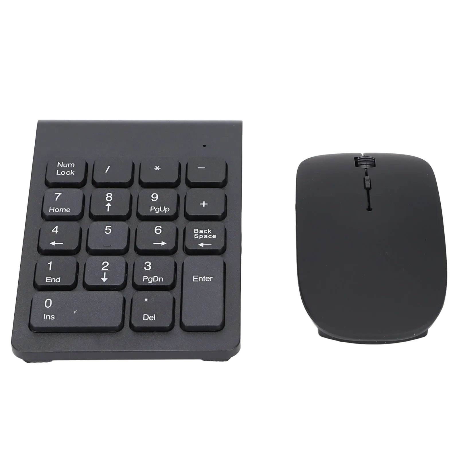 2.4G Wireless Number Keypad and Mouse Set 18 Keys Numeric Keyboard 1200DPI Mouse for Notebook Computer Accounting Banking