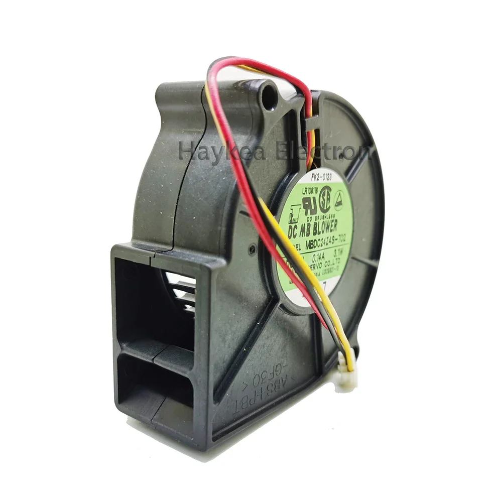 Brand new For SERVO MBDC24Z4S-702 7530 DC24V 0.14A 3.1W 3WIRE 7CM frequency converter turbo blower cooling fan