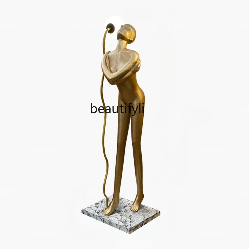 Nordic Creative Human-Shaped Art Hug Sculpture Floor Lamp Window Artwork Large Floor Ornaments