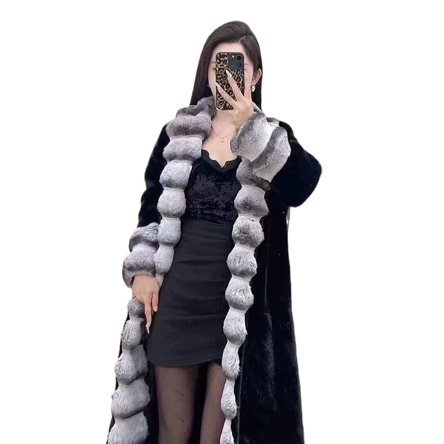 

2025 New Winter Fur Coat Women Premium Fur Collar Totoro Clothing