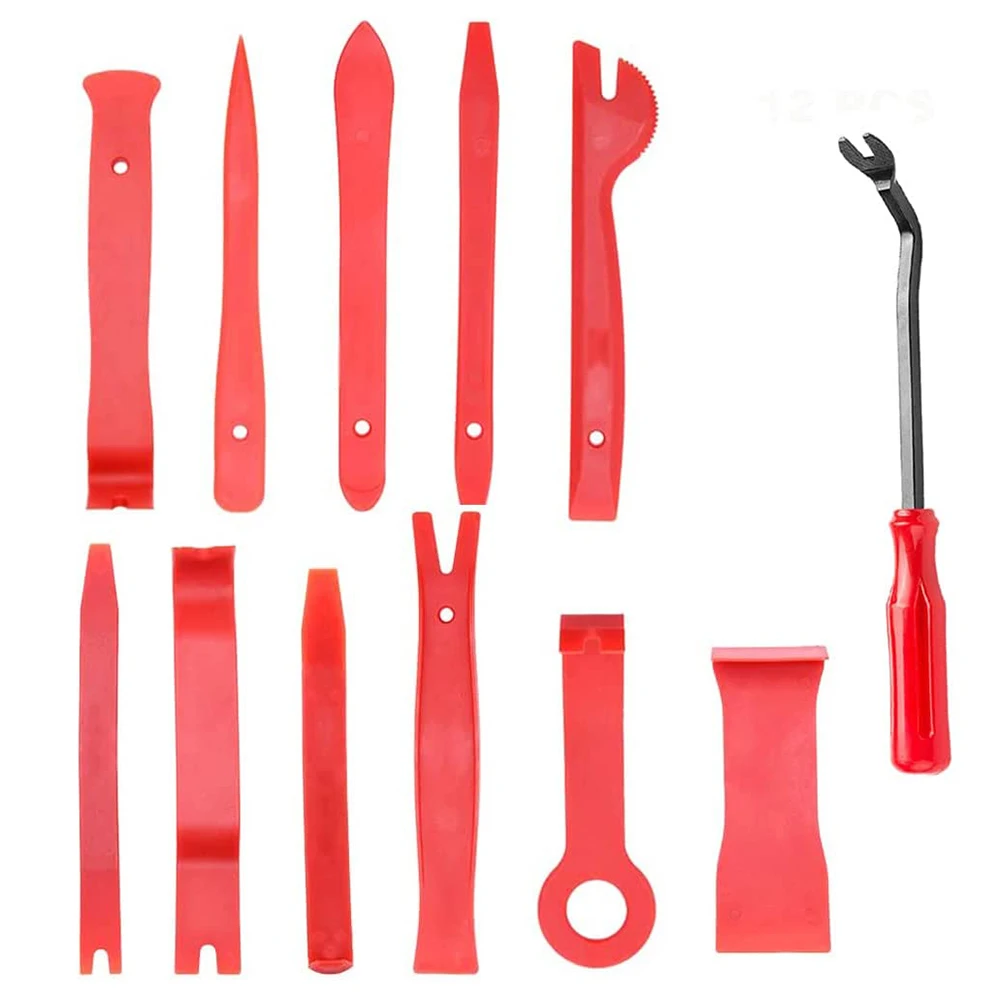 12 PCS Auto Trim Removal Tool Car Trim Removal Tool Kit Plastic Pry Tool Car Upholstery Repair Kit Auto Pry Tool