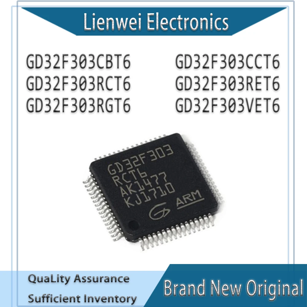 

100% New Original GD32F303CBT6 GD32F303CCT6 GD32F303RCT6 GD32F303RET6 GD32F303RGT6 GD32F303VET6 IC MCU Chipset