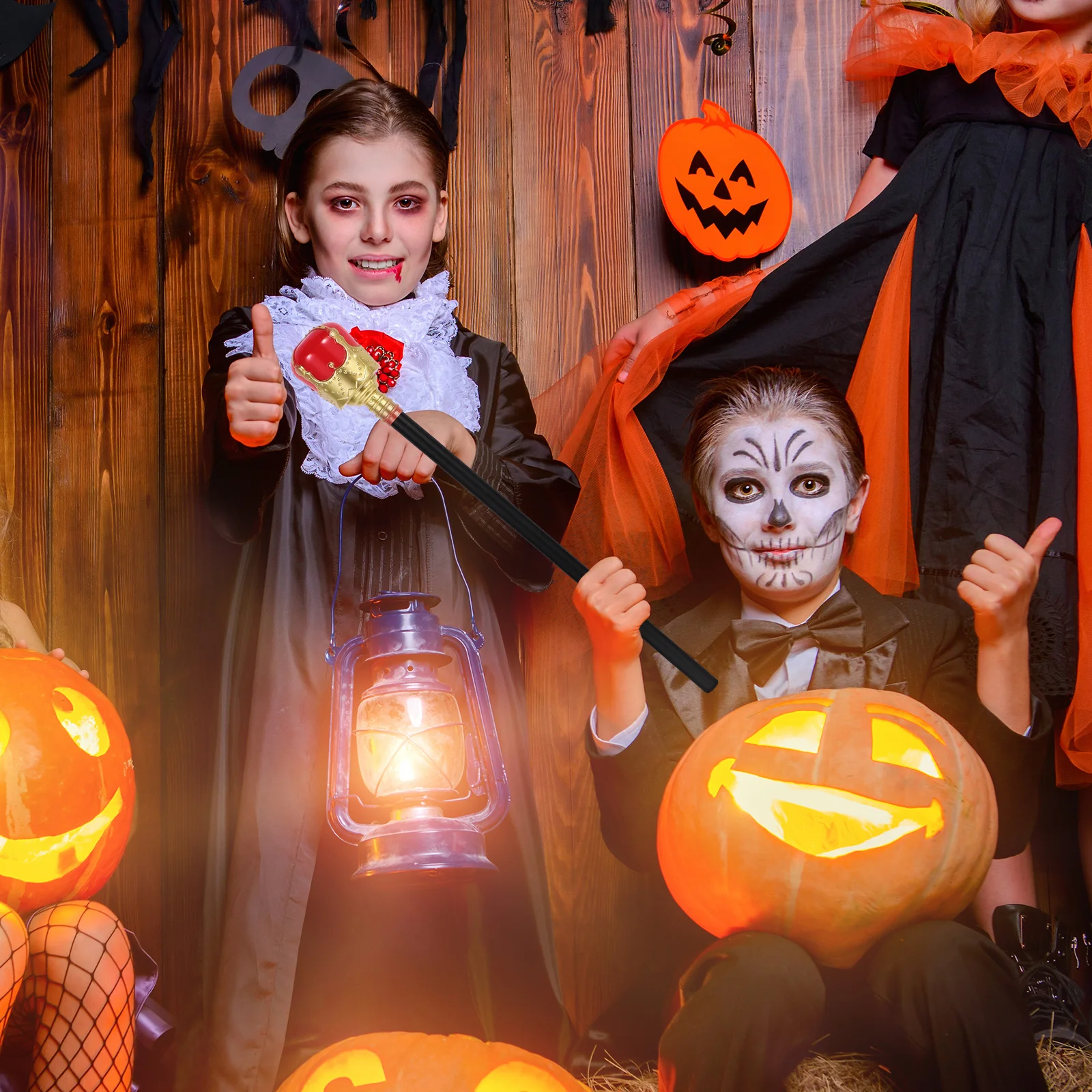 

King Cane Prop Decorative Walking Stick For Halloween Cosplay Masquerade Party Role Play Costume Wand Scepter Accessory