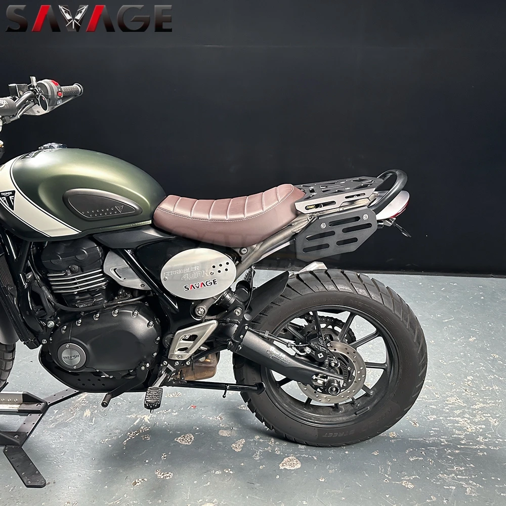 Rear Luggage Carrier Rack For Speed 400 T4 Scrambler 400X 2024-2026 Motorcycle Accessories Side Bag Storage Pannier Luggage Rack