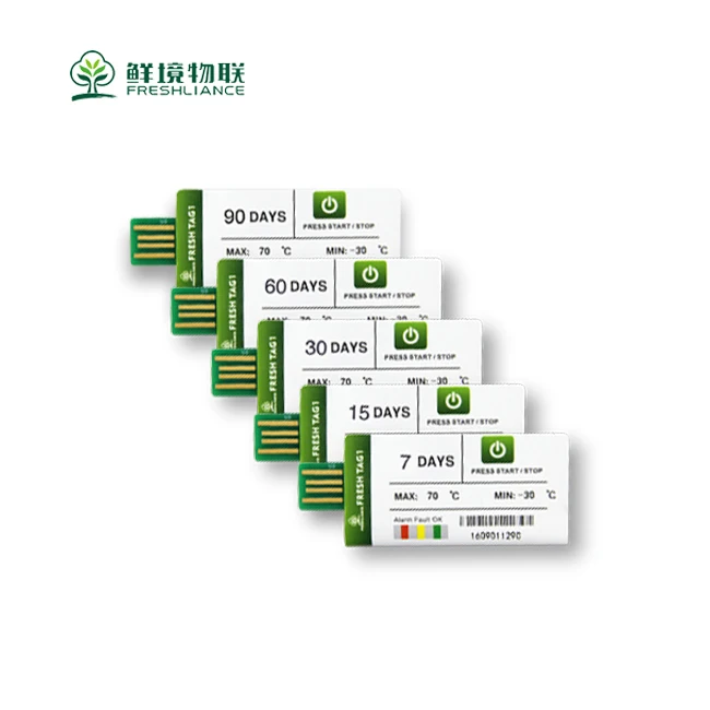 5 قطعة مسجلات درجة الحرارة للاستخدام الواحد الرقمية للشحن مسجل درجة الحرارة Pdf Transit Reefer مسجل البيانات