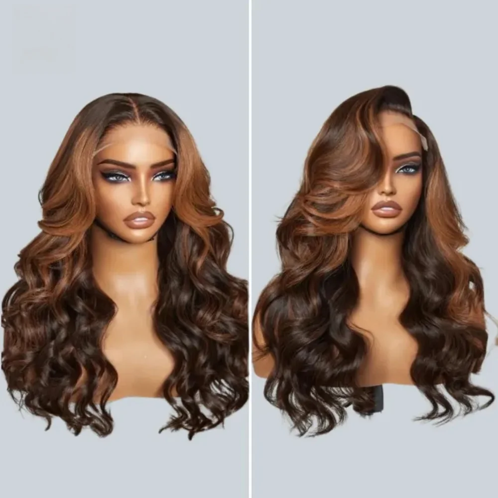 تسليط الضوء على شقراء الجسم موجة شعر بشري يهودي شعر مستعار شعر الطفل 26 بوصة 5x5 قاعدة الحرير HD الدانتيل الشعر الأوروبي قبل قطعها غلويليس يوميا #5