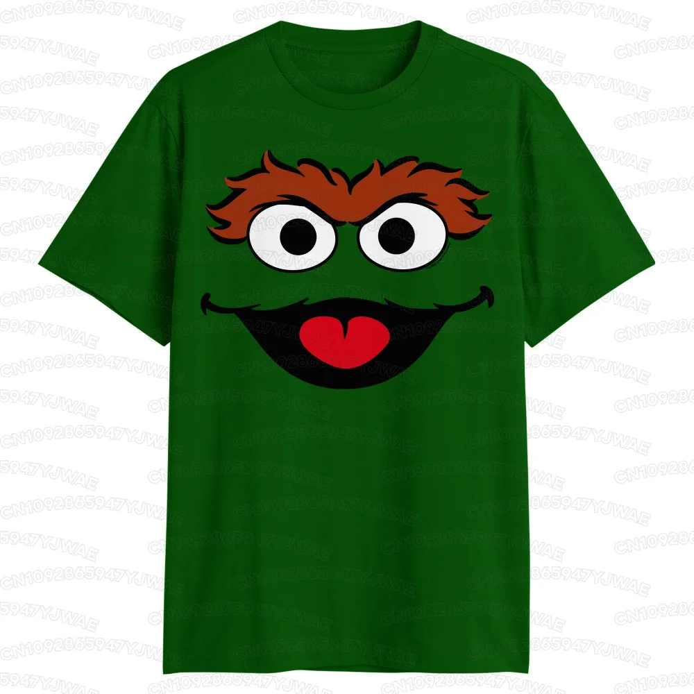 Sommer Jungen Mädchen Sesamstraße Kleinkind T-Shirt Elmo Oscar Big Bird Cookie Monster Niedliche Zeichentrickfiguren Herren Damen T-Shirt – Detail 6