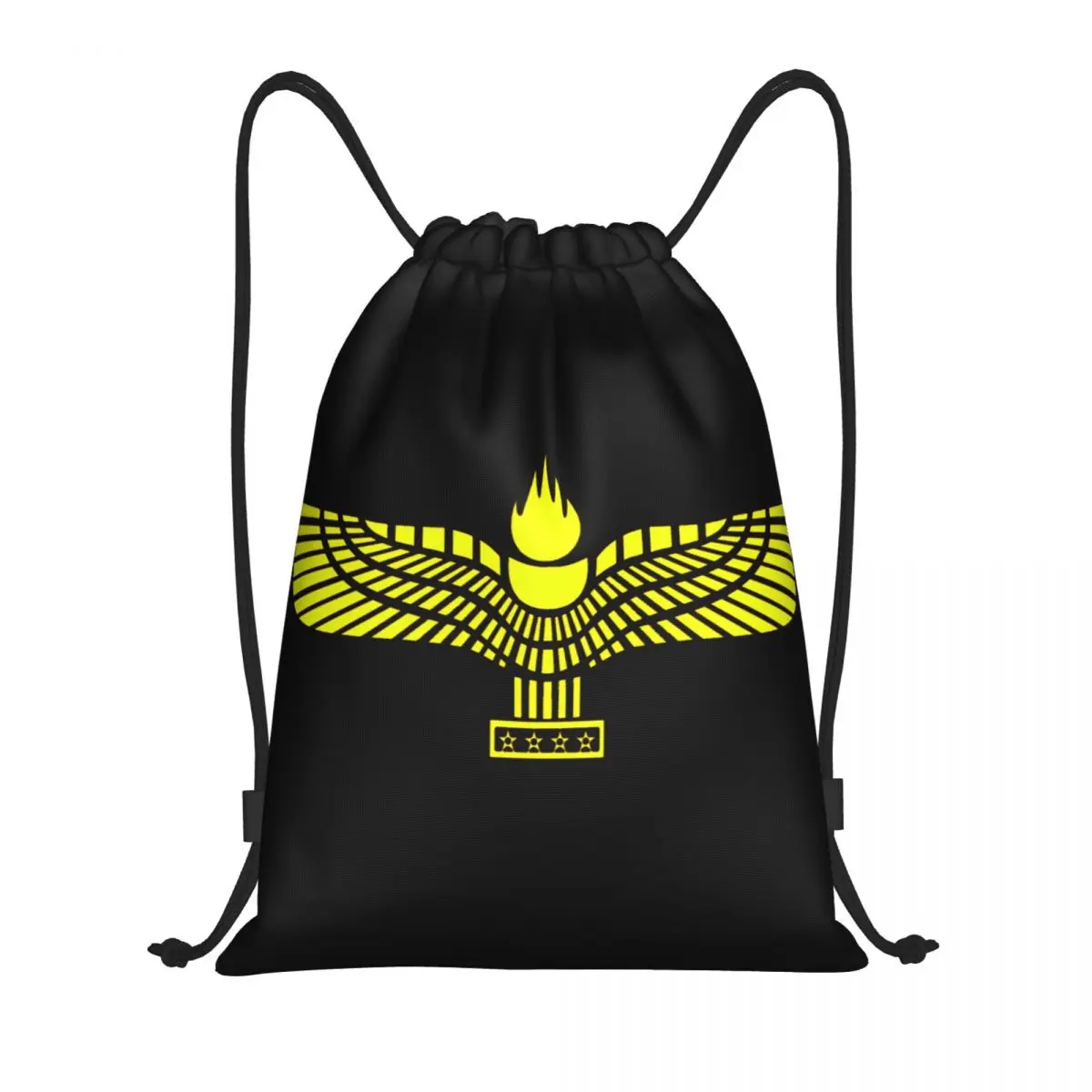 Aramean Flag Logo Drawstring Backpack Sports Gym Bag for Women Men Suryoyo Shopping Sackpack