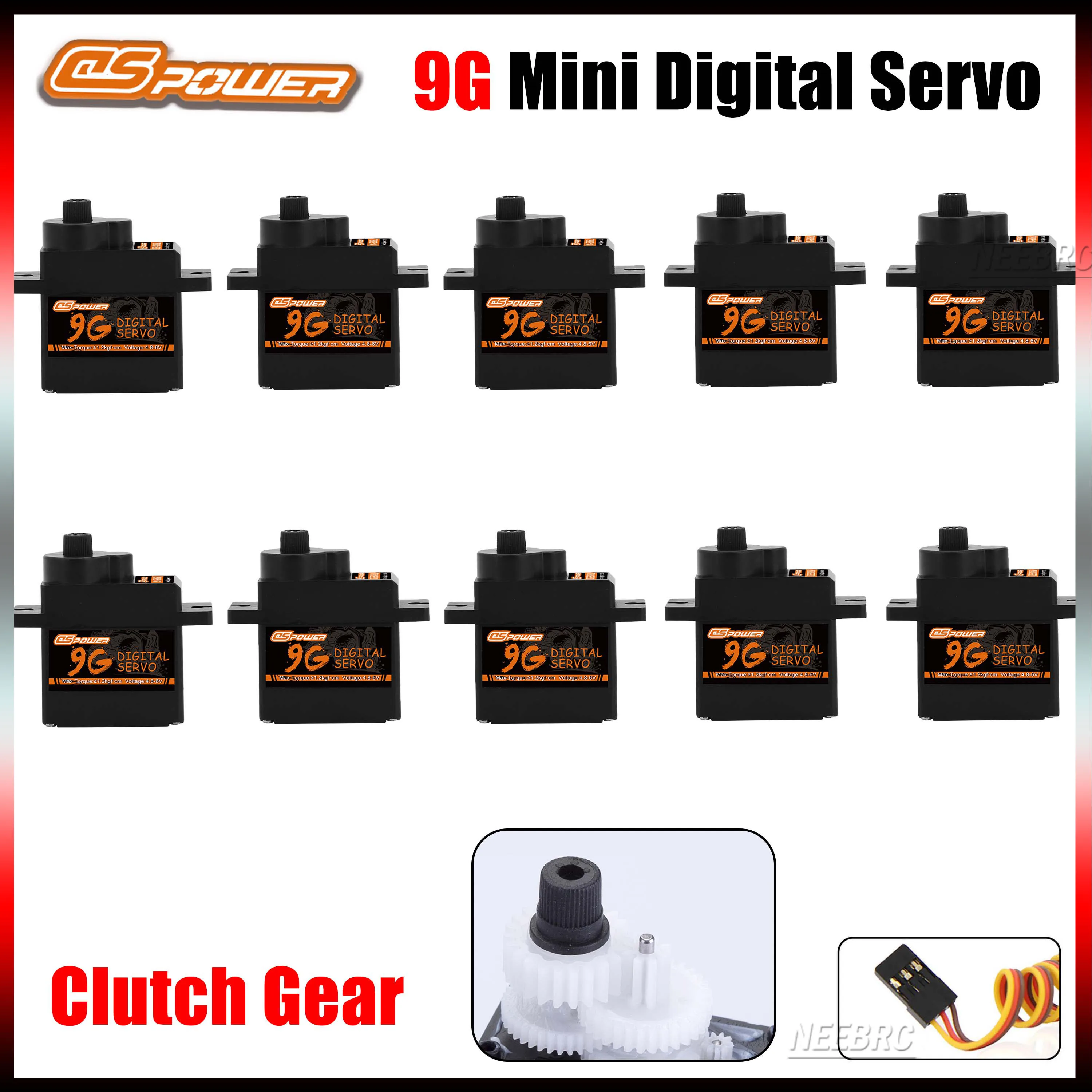 DSPOWER 9G Kupplungsgetriebe Micro Digital Servomotor für RC Auto 450 Helicoper SCX24 WLtoys K969 Mini Q Flugzeug FPV Boot Roboter Teil