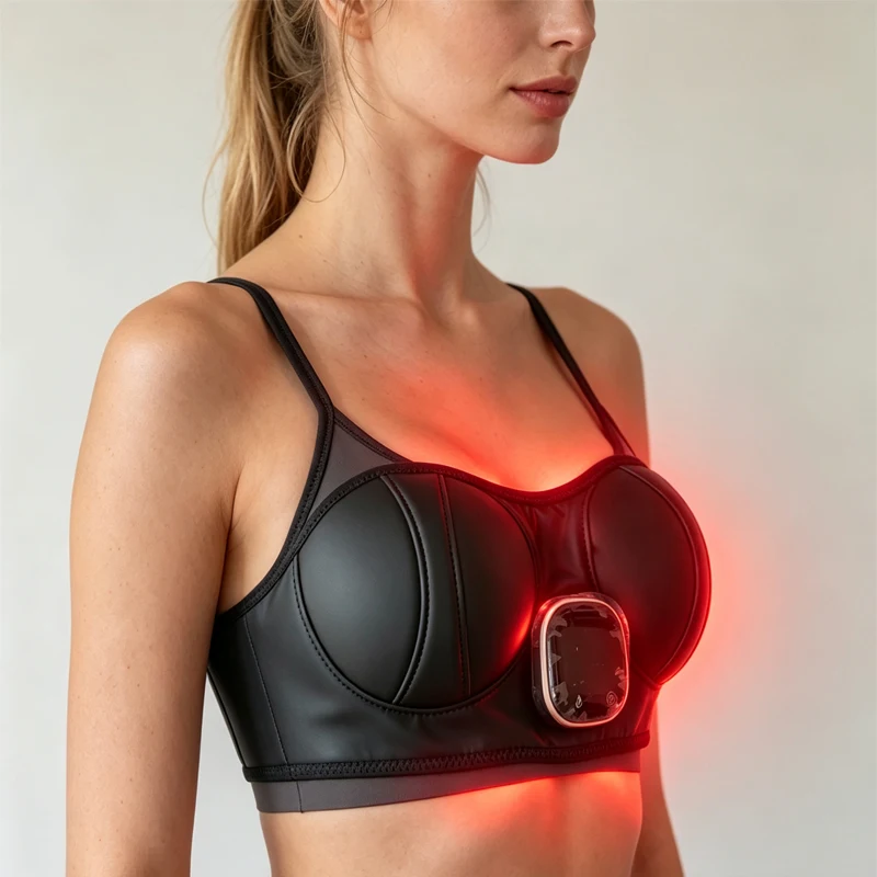 LED Red Light Therapy Bra – Wearable Red Light Therapy Device for the Chest – Portable Red Light Chest Patches for Breast Care