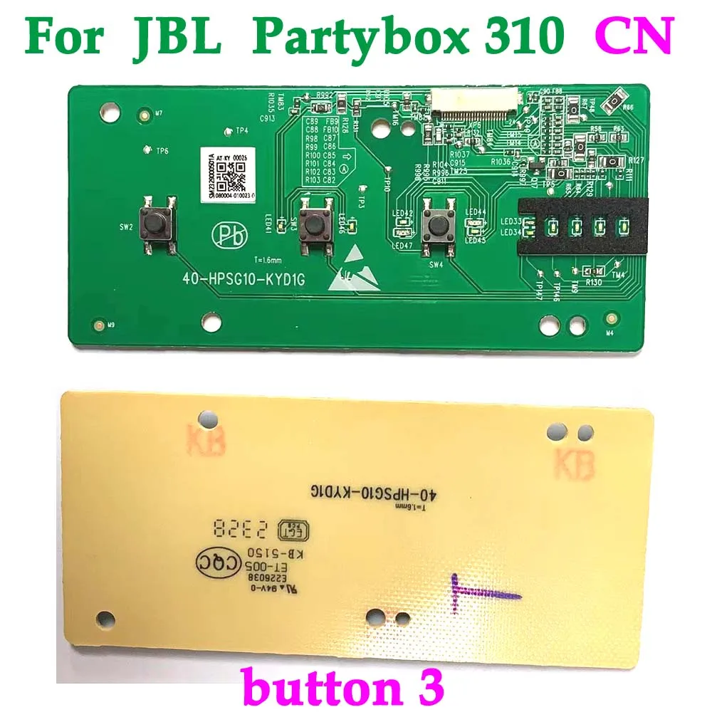 

1PCS Original brand new Switch 3 button 1 2 3 Bluetooth Speaker Motherboard For JBL Partybox 310 CN Switch 3 Connector