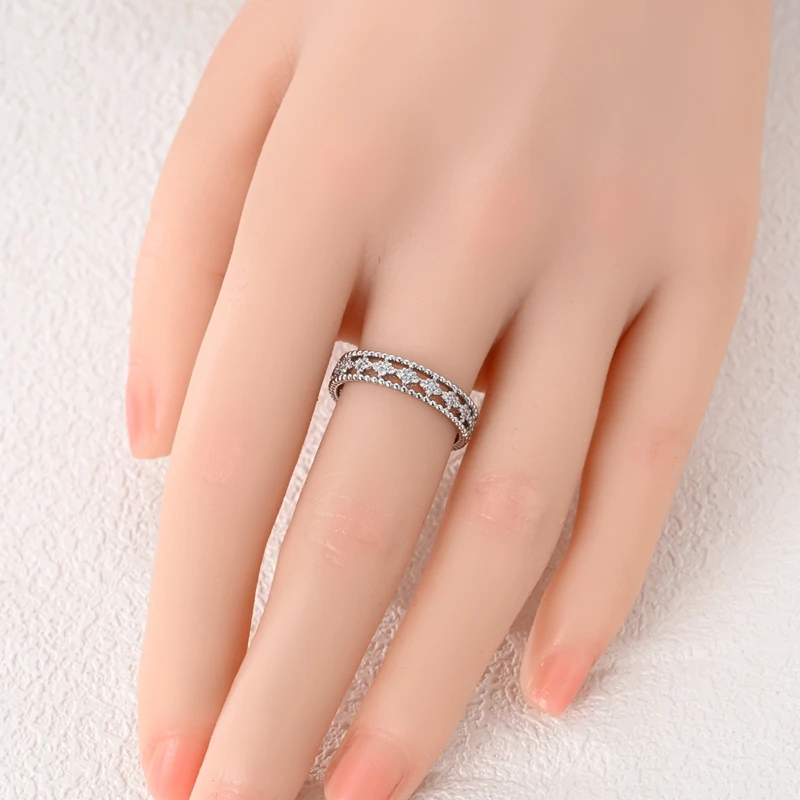 Bague Vintage géométrique scintillante en argent Sterling 925 pour femmes et filles, bijoux originaux, cadeaux d'anniversaire