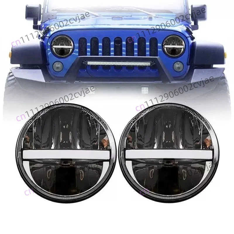 7-inch Wrangler headlights, 30W Harley LED headlights, daytime running and steering function, off-road headlights