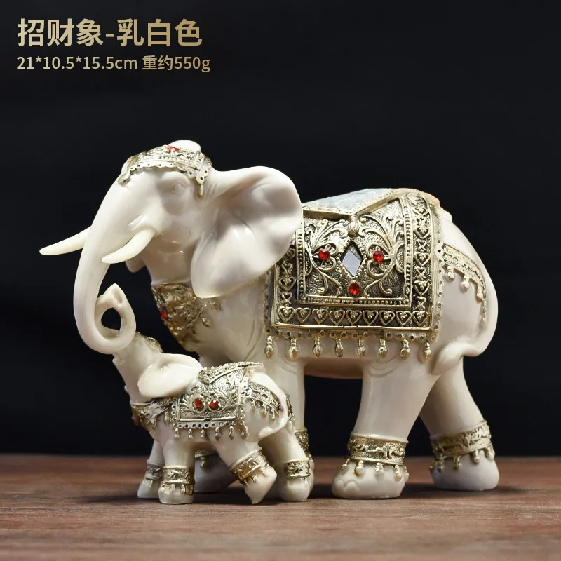 

elephant Mother and child Statues Sculptures Animals Figurines Ornaments Resin Craft Feng Shui Home Office Decoration