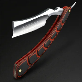 혈액 백단 접이식 면도기 JP440C 스테인레스 스틸 고경도 샤프 스트레이트 면도기 남성용 면도기