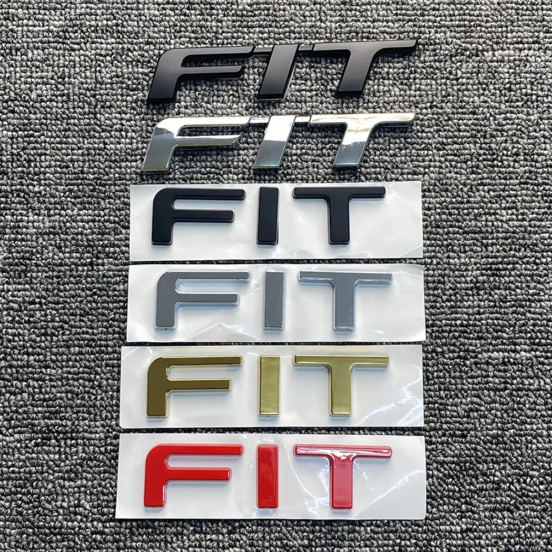 Car 3D FIT Trunk Emblem Body Decals Letter Decor For Honda FIT JAZZ GK5 TYPER Mugen City Accessories