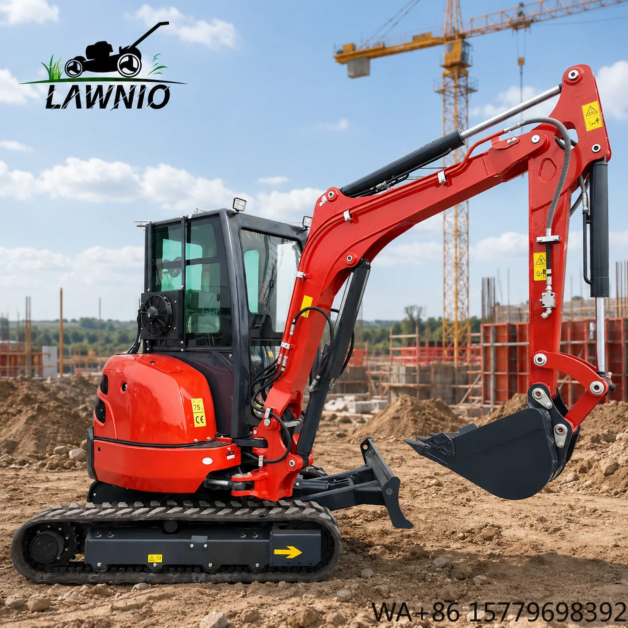 Fast Delivery Mini Excavator  Cabin Rubber Track Hydraulic Pilot Farm Garden Yard Work Pro Use Site Mini Excavator