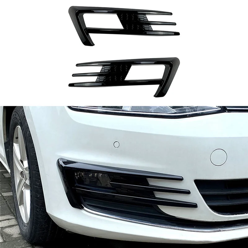 

ABQA-Car Tuning for Volkswagen Golf 7 2013 2014 2015 2016 Fog Light Wind Blade Decoration Front Wind Blade Piano Black