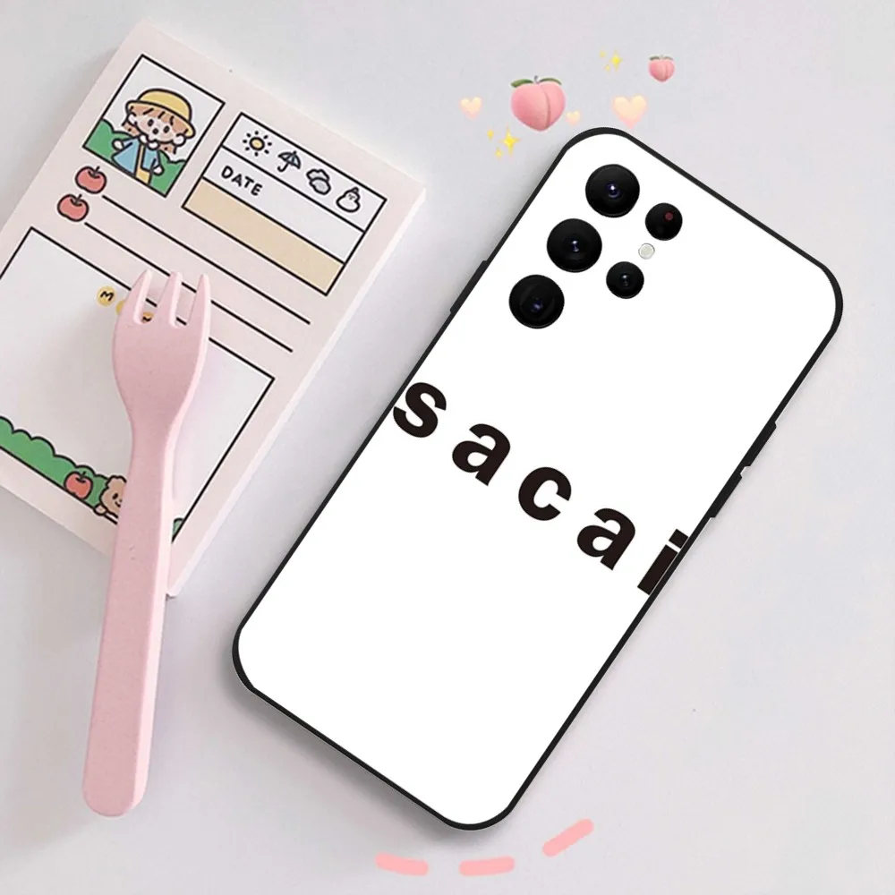 Brand S-Sacai Phone Case  Samsung S series s20 s21 s22 s23 s24 FE Plus Ultra TPU Soft to Skin-friendly case